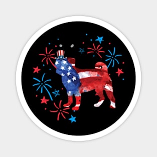 Pug Uncle Sam Hat 4Th Of July Magnet